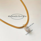 Serene Gold Rhinestone Necklace