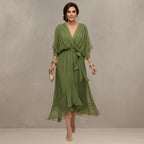 Celeste™ | Flowing Chiffon Midi Dress