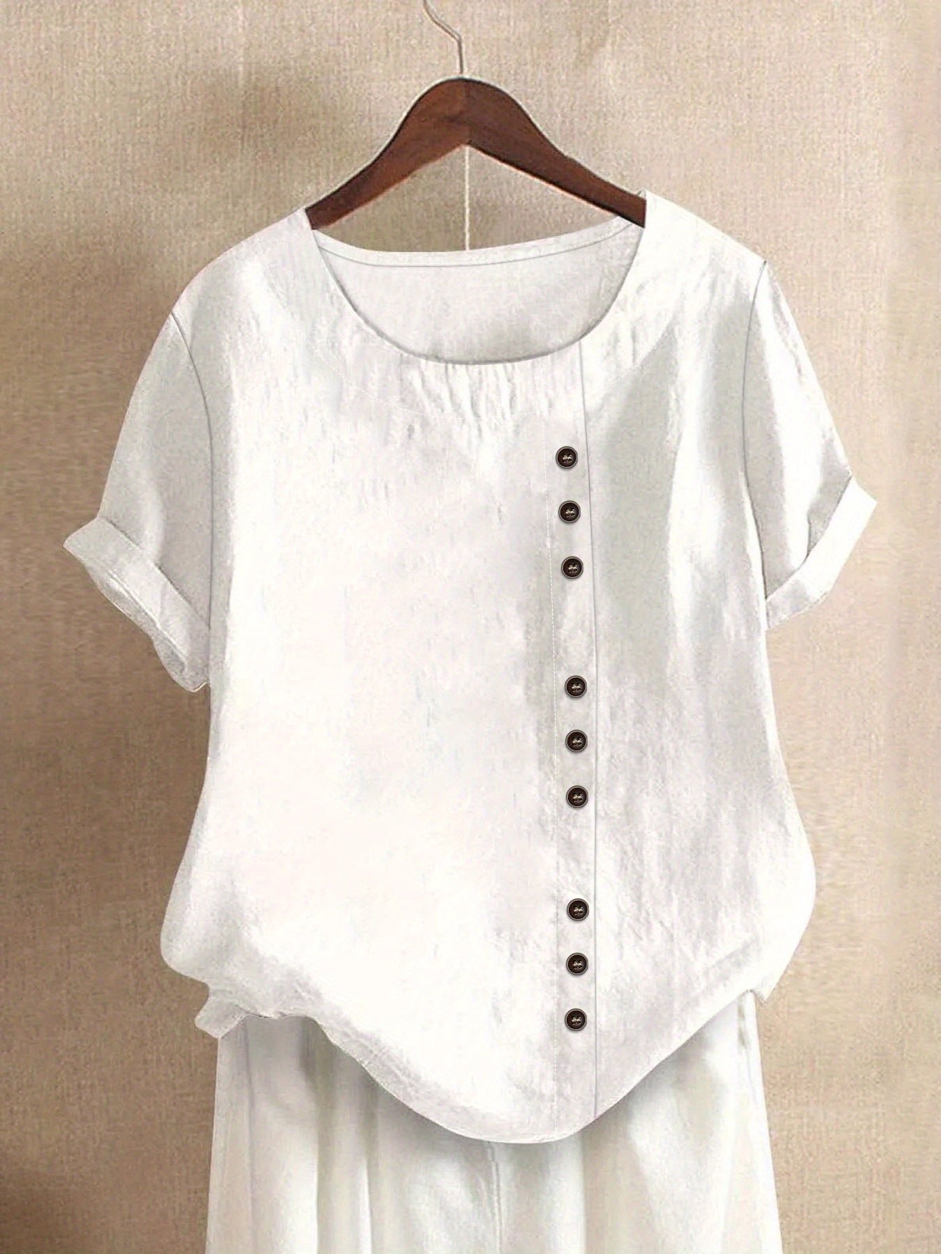 Claire | Relaxed Button Detail Blouse