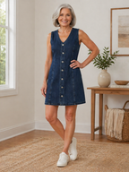 Lila | Casual Denim Overall Dress