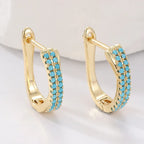 Turquoise Classic Hoop Earrings
