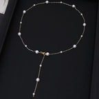 Elegant Sky Pearl Necklace