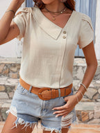 Sienna | Asymmetrical Button Blouse